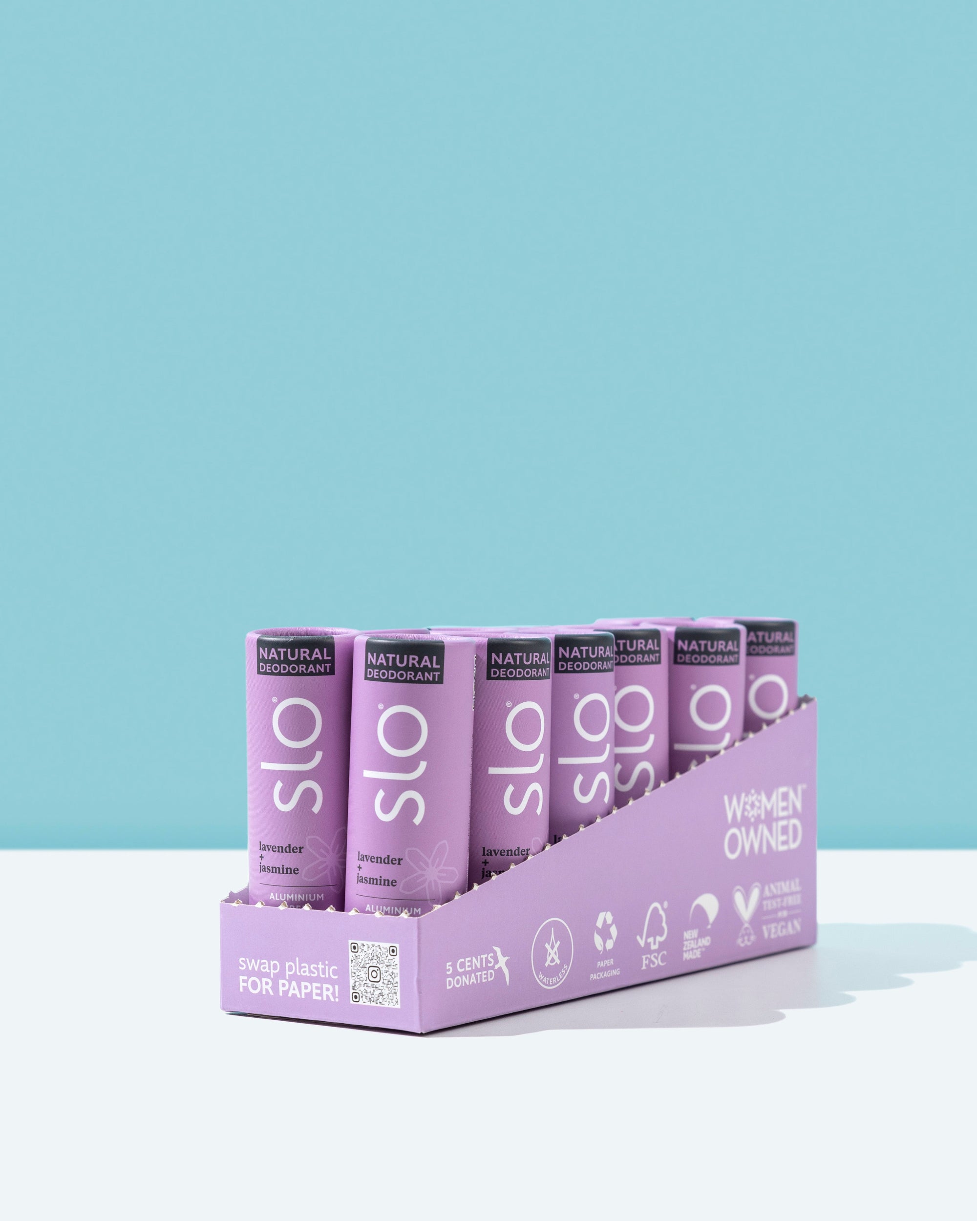 Wholesale Box Natural Deodorant - Lavender + Jasmine