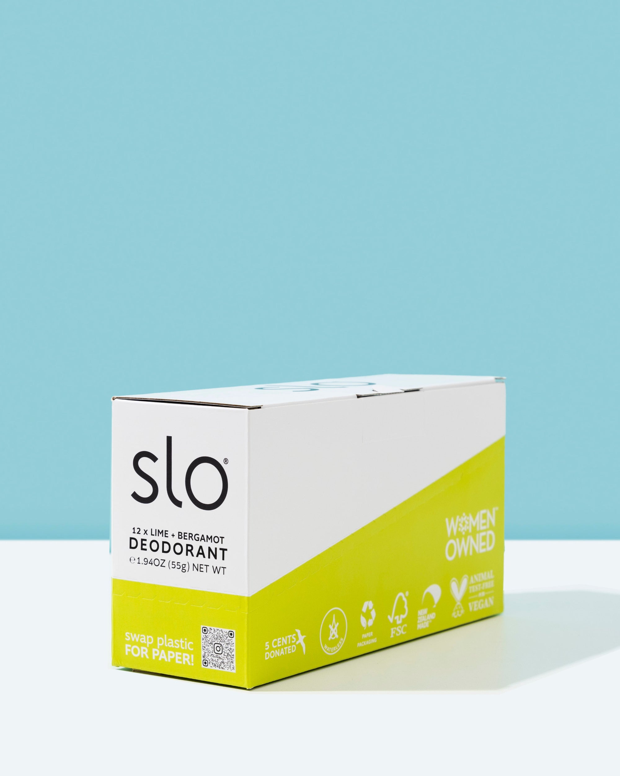 Wholesale Box Natural Deodorant - Zesty Bergamot + Lime